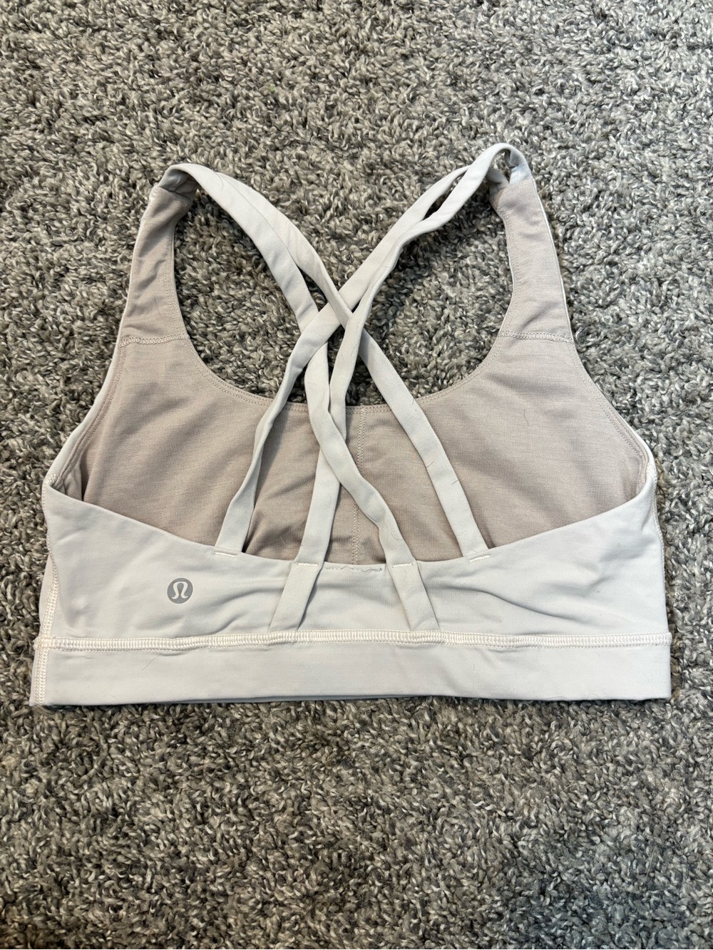 lululemon athletica Light Gray Crisscross Sports Bra